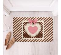 jejeloiu Pink Love Heart Bathroom Rugs 20x32 Inch