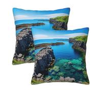 Jeju Island Korea Four Season Pillow Cover (2 Styles) Home Cushion Decorative Square Pillow Case For Sofa