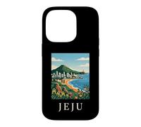Jeju South Korea Coastal Island Vintage Travel Artwork Case for iPhone 14 Pro