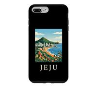 Jeju South Korea Coastal Island Vintage Travel Artwork Case for iPhone 7 Plus/8 Plus