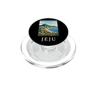 Jeju South Korea Coastal Island Vintage Travel Artwork PopSockets PopGrip for MagSafe
