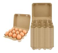 JEJUWE 360 x Half Dozen Egg Boxes x 30 Pieces 3x4 Style Egg Cartons, Traditional Fibre Eggs Box, Reusable and Biodegradable. Packs are Designed to Take Chicken Eggs from Small to Extra Large