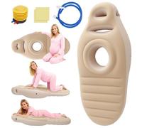 JEJUWE Inflatable Pregnancy Pillow with Pump Perforated PVC Inflatable Mattress Belly Lying Mat Comfortable Belly Pillow Full Body Pregnancy Airbed for Stomach Sleeping
