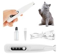 JEJUWE Pet Hair Clippers Low-Noise Pet Trimmer with LED Light Upgraded High-Efficient Dog Paw Trimmer Rechargeable Pet Shaver Waterproof Paw Shavers for Your Cats !(Style 1,white)