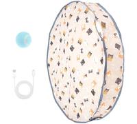 JEJUWE Simulated Cat Hunting Toy Silicone Cat Toys Trap Hood with Blue Rolling Ball Safe Cat Hide and Seek Hood Set Automatic Cat Toy Set with Two Play Modes for Cat !(Send according to the drawing)