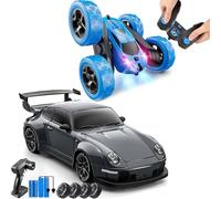 Jekarsy 2 Pack RC Drift & Stunt Cars,1:24 Scale Remote Control Car, 4WD High Speed RC Drift & Stunt Car with LED Lights, 360° Flips, 2.4GHz, 20KM/H, USB-C Batteries, Gift for Adults, Boys and Girls