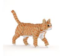 JEKCA Cat 03S-M01B | Tabby Cat Plastic Building Blocks | Age 14+ | Build your brick art sturdily without glue