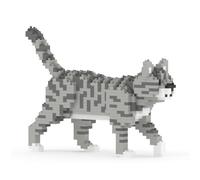 JEKCA Grey Tabby Cat Mini 01S | Plastic Building Blocks | Age 14+
