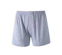 JEKE-DG Men High Waist Loose Boxers Relaxed Fit Stretch Boxer Brief Soft Lounge Underwear With Button Fly, Grey-1pc, 3XL