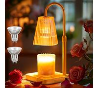 JEKEMORYE Candle Warmer Lamp with Dimmer and Timer: Scented Gifts for Her Valentines Day Presents for Women Girlfriends Wife with 2 Bulbs