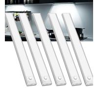 JEKEMORYE Under Cupboard Kitchen Lights LED - White 20CM 5 Pack - with 3 USB Cables
