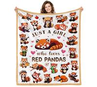 Jekeno Red Panda Gifts Blanket Girl Throw Blanket