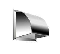 JEKKAH 201 Stainless Steel Exterior Wall Protection, Wind And Rainproof Air Outlet Cover And Square Exhaust Fan Cover Integrated Design(12inch)