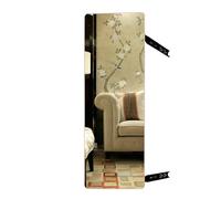 JEKKAH Built-in Folding Sliding And Rotating Fitting Mirror, Wardrobe Invisible Pull-out Mirror, Sliding Full-length Mirror(Rose gold,130 * 40cm)