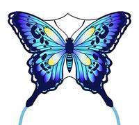 JEKOSEN 55" Emperor Large Butterfly Kite for Kids and Adults Easy to Fly Beginners Single Line String with Tail for Beach Trip Park Outdoor Activities Blue