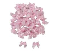 JEKUGOT 150Pcs Mini Ribbon Bow, 1 inch Fabric Satin Ribbon Flower Bows for Craft DIY Wedding Birthday Party Sewing - P