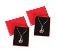 JEKUGOT 2 Pcs Jewellery Gift Box, 7x9x1.5cm Small Gift Box with Lids, Bracelet Gifts Boxs for Birthdays Party, Anniversaries, Valentine's Day, Bracelet Jewellery Favors (Red)