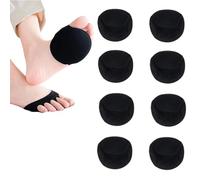 JEKUGOT 4Pairs Forefoot Pads, Ball of Foot Cushion Pads, Reusable Soft Ball of Foot Cushions for Women Prevention Pain Relief Honeycomb Fabric Foot Pads Toe Socks Suitable for Various Shoe Types Black