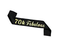 JEKUGOT 70th Birthday Sash Black 60th Birthday Decorations for Women Birthday Sash for Women 60th Sash for Birthday Party-Elegant Party Decoration Sash