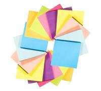 JEKUGOT 800 Pcs Sticky Notes, 76x76mm Self-Sticky Post It Notes, 16 Pads Coloured Post it Note Pack for School Supplies, Office, Home