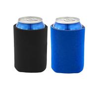 JEKUGOT Beer Cooler Sleeve, Drink Cooler, Neoprene Beer Can Cooler,Can Cooler Sleeves for Bottles, Cans, Beer Cans(16OZ, Black/Blue)