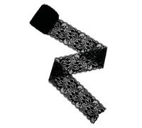 JEKUGOT Vintage Lace Fabric, Elastic Stretchy Lace Ribbon for Crafting, Wedding, Gift Wrapping, Tablecloth, Home Decoration & Christmas Halloween Decoration - Black