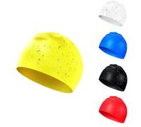 JEKUGOT Waterproof Kids Swimming Cap, Silicone Swim Hat for Boys and Girls 6-14 Years, Comfortable & Anti-Slip Swim Cap, Stretchable and Durable Child's Swim Cap (Yellow)