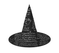 JEKYDOSD Abstract Science Chemistry Print Halloween Hat Spooky Party Accessory, Carnivals Masquerade Balls