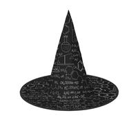 JEKYDOSD Abstract Science Chemistry Print Halloween Hat Spooky Party Accessory, Carnivals Masquerade Balls