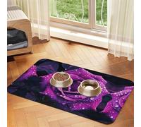 JEKYDOSD Blooming Rose Flower Print Pet Absorbent Leather Tablecloth Perfect for Dogs, Cats, and Other Pets
