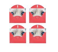 JEKYDOSD Blue Eyes Wolf Print Greeting Card Pearl Paper Design With Elegant Shimmer For Christmas, Birthday