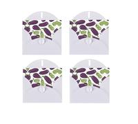JEKYDOSD Cartoon Eggplant Print Greeting Card Pearl Paper Design With Elegant Shimmer For Christmas, Birthday