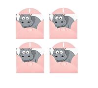 JEKYDOSD Cartoon Hippo Print Greeting Card Pearl Paper Design With Elegant Shimmer For Christmas, Birthday