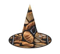 JEKYDOSD Cheese Sandwiches Print Halloween Hat Spooky Party Accessory, Carnivals Masquerade Balls
