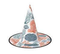 JEKYDOSD Coral Reef Print Halloween Hat Spooky Party Accessory, Carnivals Masquerade Balls
