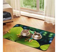 JEKYDOSD Cute Frog Print Pet Absorbent Leather Tablecloth Perfect for Dogs, Cats, and Other Pets