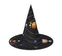 JEKYDOSD Exploring The Solar System Print Halloween Hat Spooky Party Accessory, Carnivals Masquerade Balls