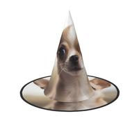 JEKYDOSD Funny Chihuahua Print Halloween Hat Spooky Party Accessory, Carnivals Masquerade Balls