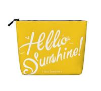 JEKYDOSD Goodlooking Hello Print Fake Hemp Makeup Bag Waterproof Imitation Hemp Bag For Daily Life, Travel, And More