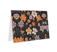 JEKYDOSD Hawaiian Colorful Flower Print Greeting Card Pearl Paper Design With Elegant Shimmer For Christmas, Birthday