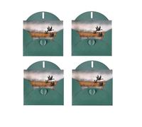 JEKYDOSD Hunting Flying Wild Duck Print Greeting Card Pearl Paper Design With Elegant Shimmer For Christmas, Birthday