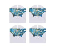 JEKYDOSD Japanese Cherry Flowers Print Greeting Card Pearl Paper Design With Elegant Shimmer For Christmas, Birthday