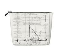 JEKYDOSD Math Geometry Geek Calculus Print Fake Hemp Makeup Bag Waterproof Imitation Hemp Bag For Daily Life, Travel, And More