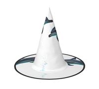 JEKYDOSD Orca Killer Whale Print Halloween Hat Spooky Party Accessory, Carnivals Masquerade Balls
