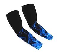 JEKYDOSD Steampunk Mechanical Gears Arm Sleeves - Sun Protection, Compression Cooling Sleeves, Blue Flame, One Size