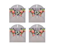 JEKYDOSD Striped Flower Butterfly Print Greeting Card Pearl Paper Design With Elegant Shimmer For Christmas, Birthday