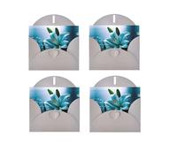 JEKYDOSD Teal Lily Print Greeting Card Pearl Paper Design With Elegant Shimmer For Christmas, Birthday