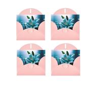 JEKYDOSD Teal Lily Print Greeting Card Pearl Paper Design With Elegant Shimmer For Christmas, Birthday