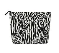 JEKYDOSD Zebra Print Print Fake Hemp Makeup Bag Waterproof Imitation Hemp Bag For Daily Life, Travel, And More