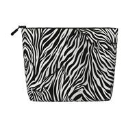 JEKYDOSD Zebra Print Print Fake Hemp Makeup Bag Waterproof Imitation Hemp Bag For Daily Life, Travel, And More